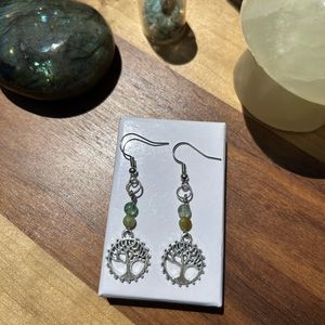 Jade || Fluorite earrings